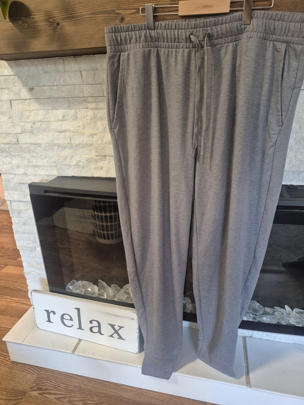 Womens Gray Drawstring Lounge Pants - Comfortable Relaxed Fit